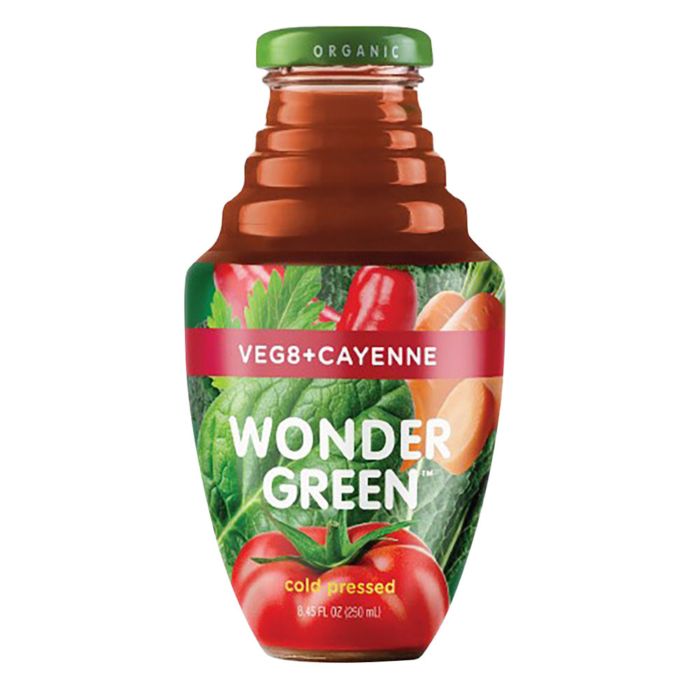 Wholesale Wonder Juice - Veg8+Cayenne Green Juice - 8.45Oz- Bulk