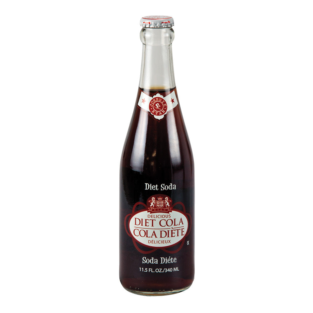 Wholesale Johnnie Ryan Diet Cola Soda 4 Pk 11.5 Oz Bottle- Bulk