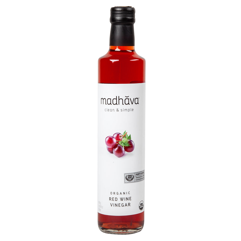 Wholesale Madhava Organic Red Wine Vinegar 16.9 Oz Bottle- Bulk
