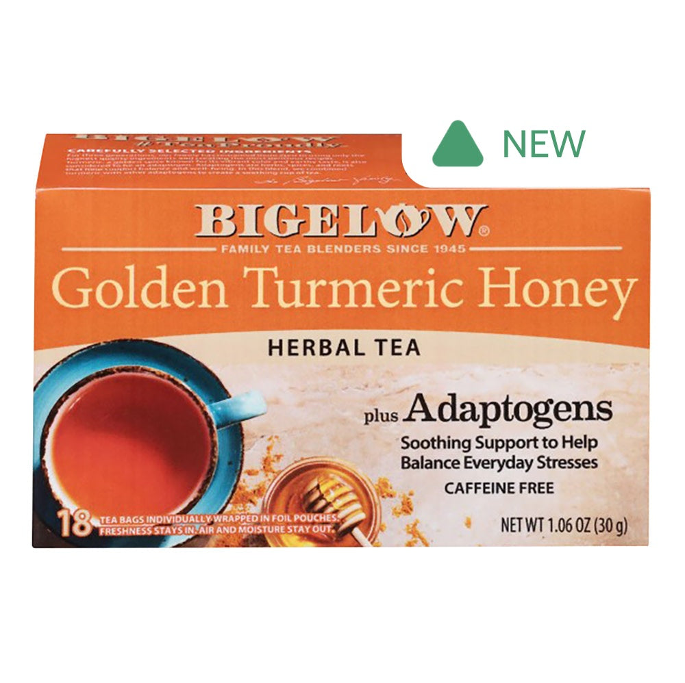 Wholesale Bigelow - Golden Turmeric Honey + Adapto - 18Ct - Pk6- Bulk