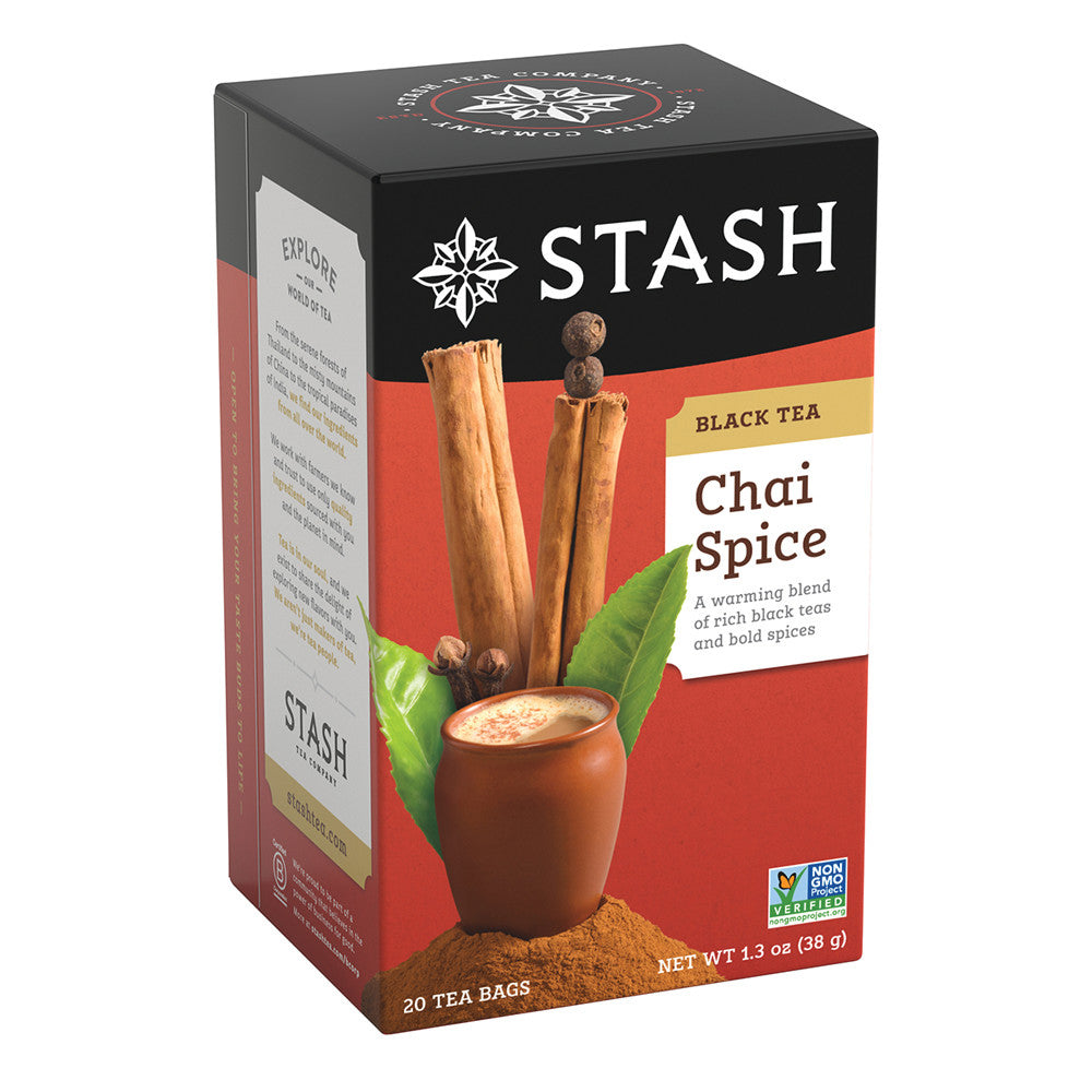 Wholesale Stash Chai Spice Black Tea 20 Ct Box- Bulk