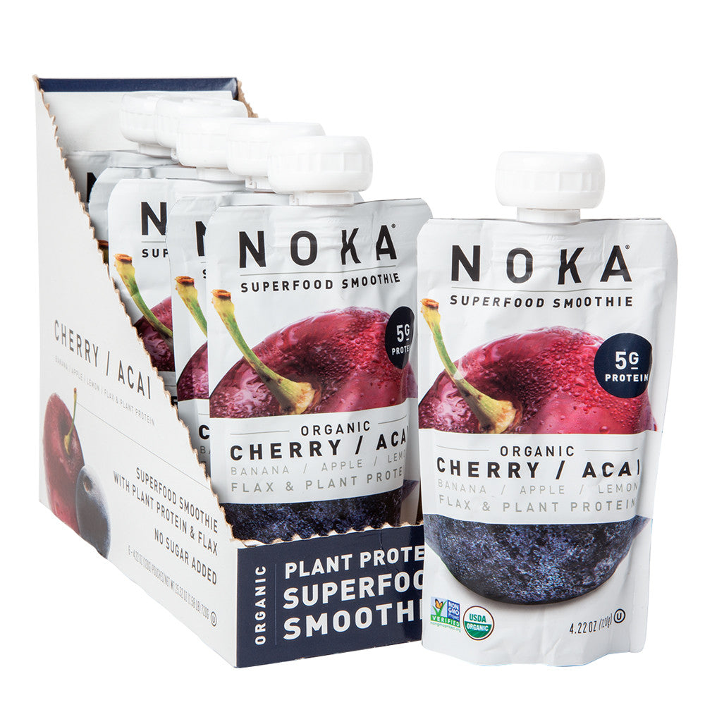 Wholesale Noka Superfood Smoothie Organic Cherry Acai 4.22 Oz- Bulk