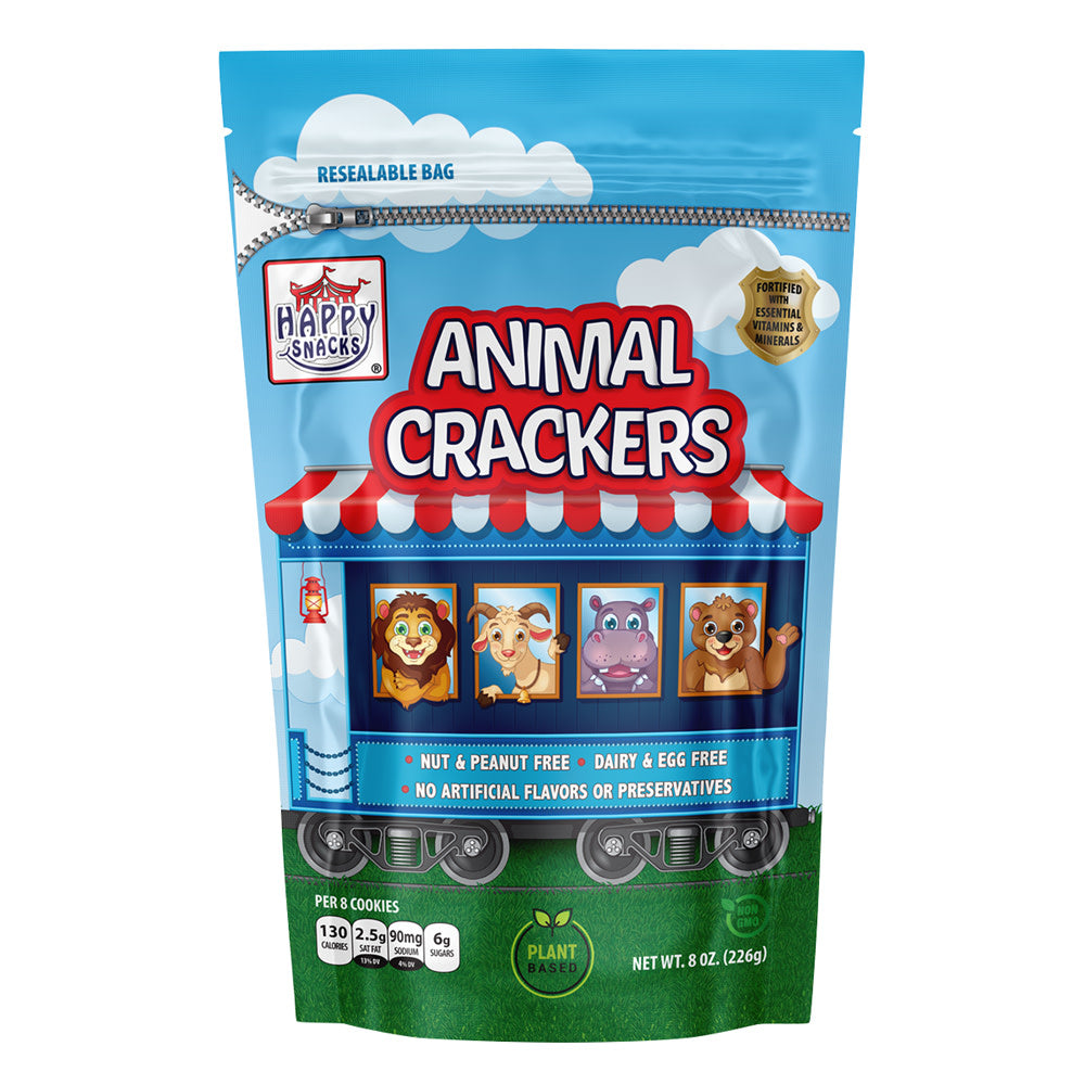 Wholesale Happy Snacks Animal Crackers 8 Oz Pouch- Bulk