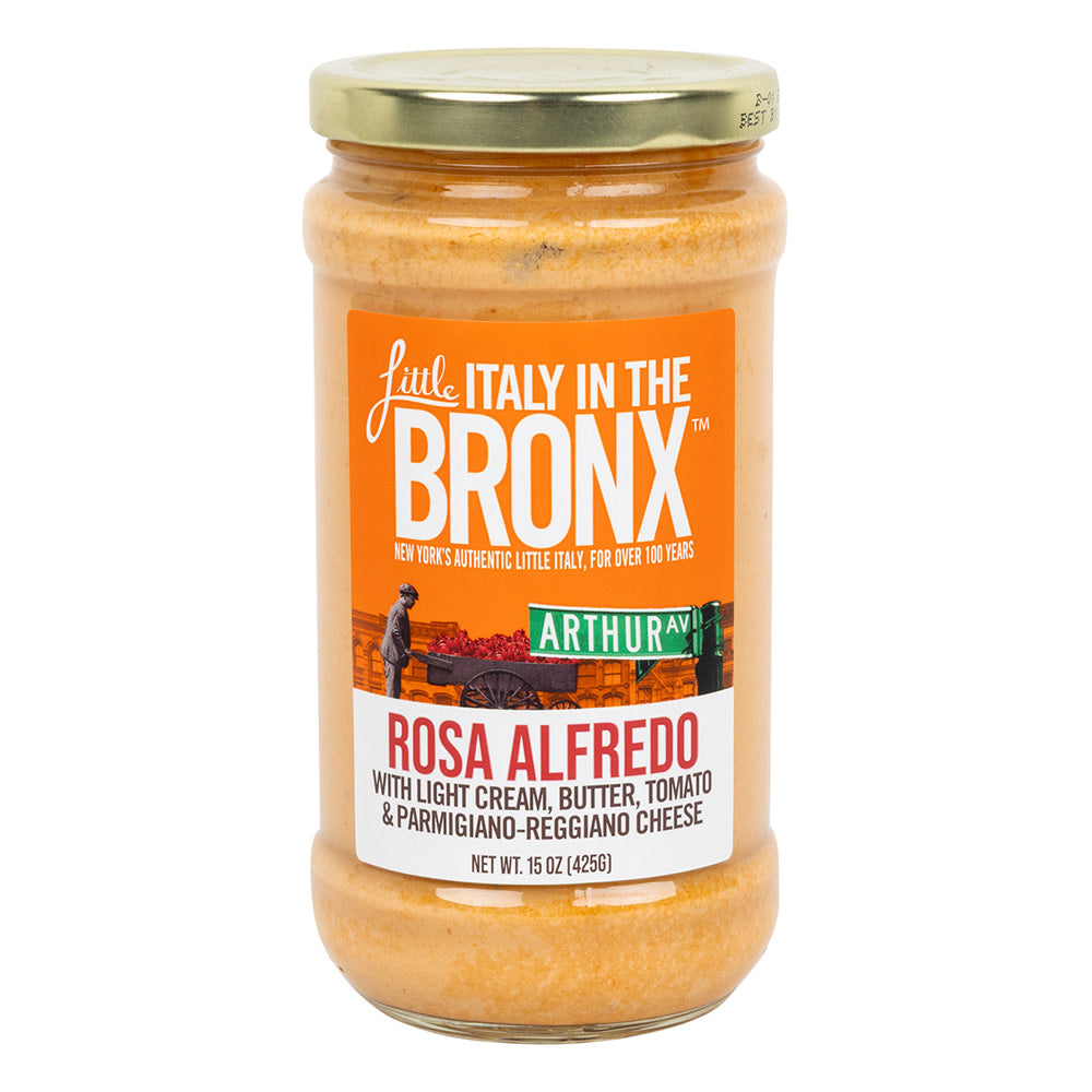 Wholesale Little Italy In The Bronx Rosa Alfredo Sauce 15 Oz Jar- Bulk