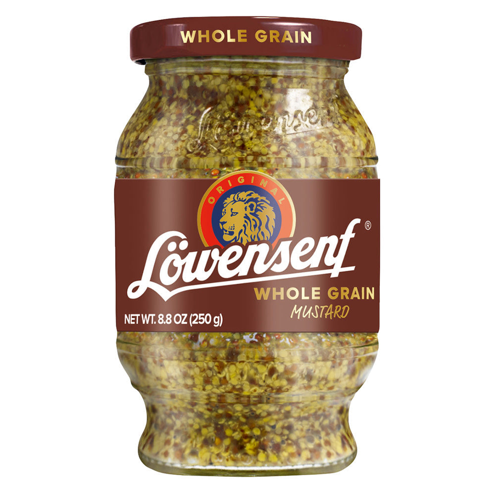 Wholesale Lowensenf Whole Grain Mustard 8.8 Oz Jar- Bulk