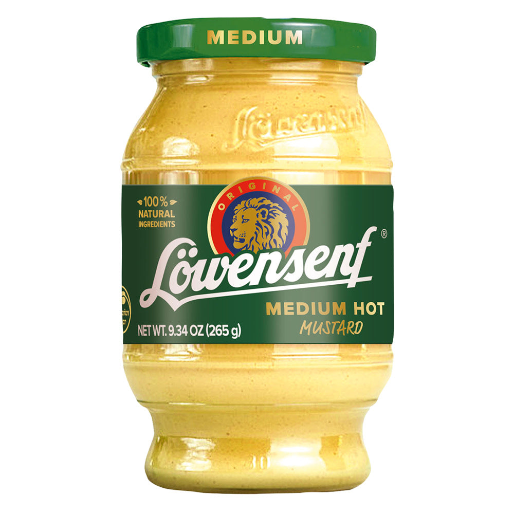 Wholesale Lowensenf Medium Hot Mustard 9.34 Oz Jar- Bulk