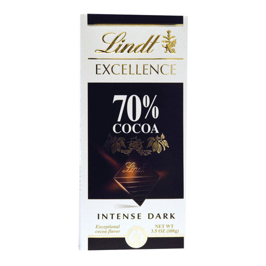 Wholesale Lindt Excellence 70% Cocoa Intense Dark Chocolate 3.5 Oz Bar- Bulk