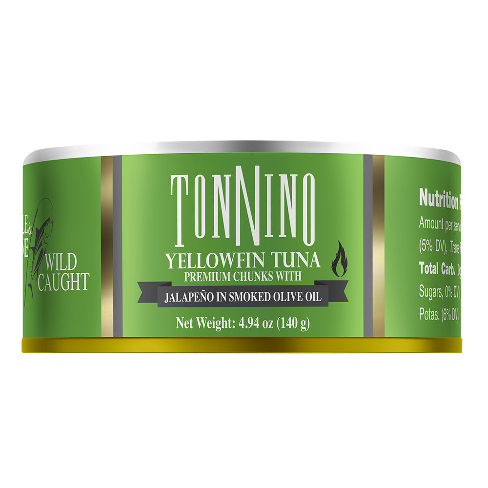 Wholesale Tonnino Jalapeno In Smoked Olive Oil Yellowfin Tuna Chunks 4.9 Oz Tin- Bulk