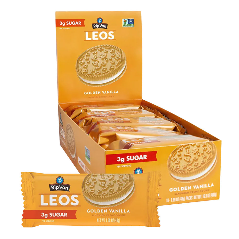 Wholesale Rip Van Wafels Leos Golden Vanilla 1.69 Oz Package- Bulk