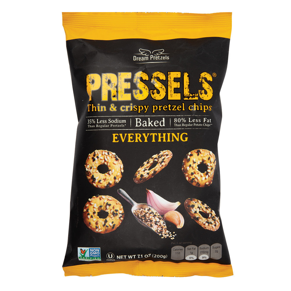 Pressels Pretzel Chips Everything 7.1 Oz Bag