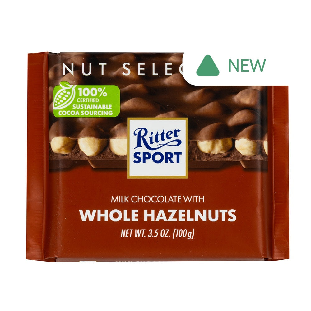 Wholesale Ritter Sport Milk Chocolate Whole Hazelnuts 3.5 Oz Bar- Bulk