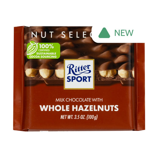 Wholesale Ritter Sport Milk Chocolate Whole Hazelnuts 3.5 Oz Bar- Bulk