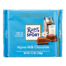Wholesale Ritter Sport Alpine Milk Chocolate 3.5 Oz Bar- Bulk