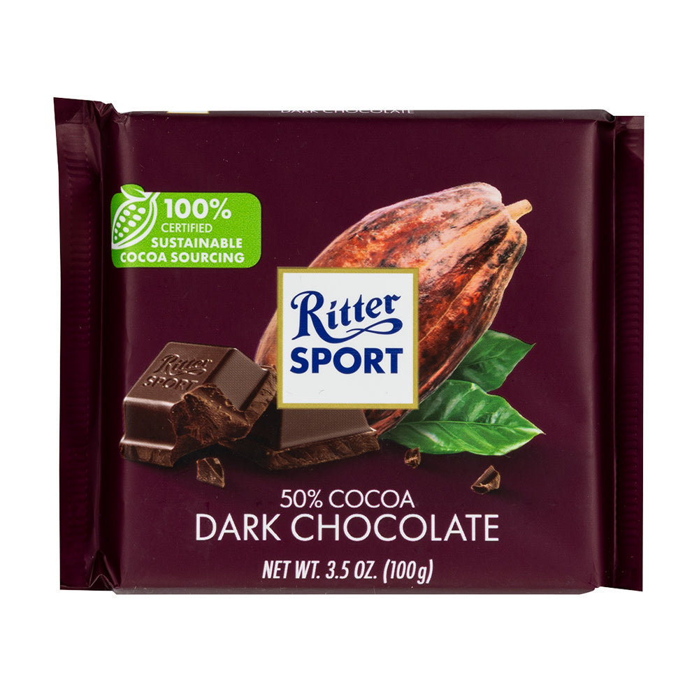 Wholesale Ritter Sport 50% Dark Chocolate 3.5 Oz Bar- Bulk