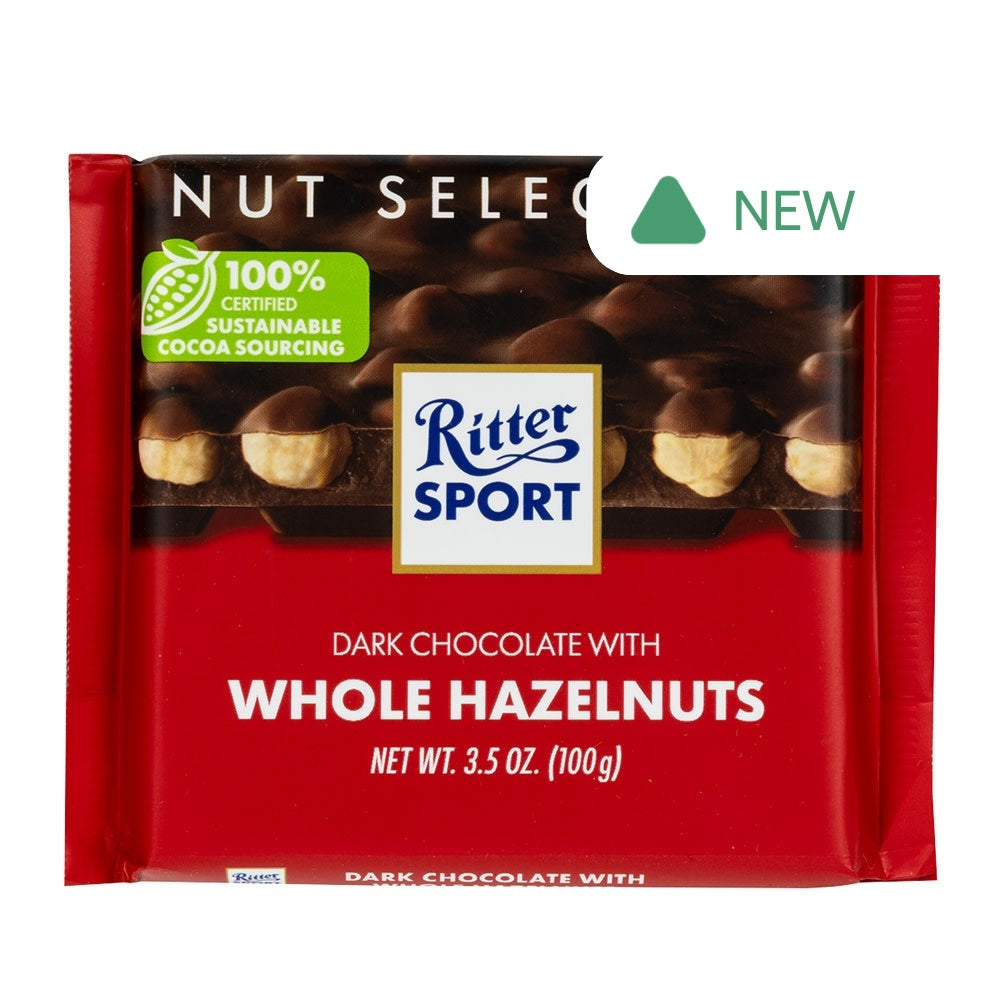Wholesale Ritter Sport Dark Chocolate With Whole Hazelnuts 3.5 Oz Bar- Bulk