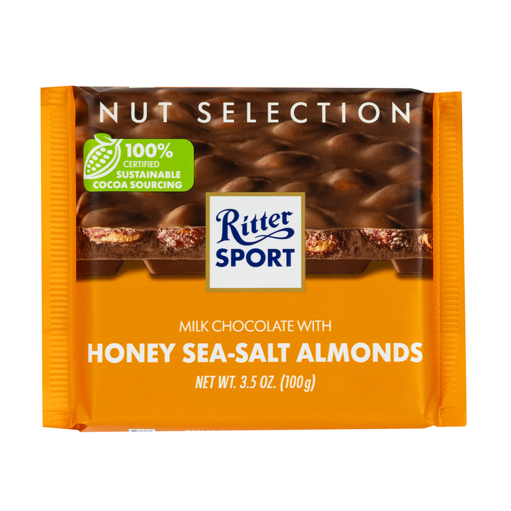 Wholesale Ritter Sport Milk Chocolate With Honey Salt Almonds 3.5 Oz Bar- Bulk