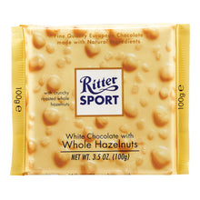 Wholesale Ritter Sport White Chocolate With Whole Hazelnuts 3.5 Oz Bar- Bulk