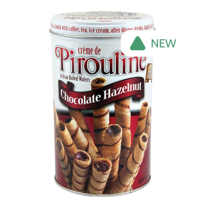 Wholesale Debeuk Pirouline Chocolate Hazelnut Rolled Wafers 14 Oz Tin- Bulk