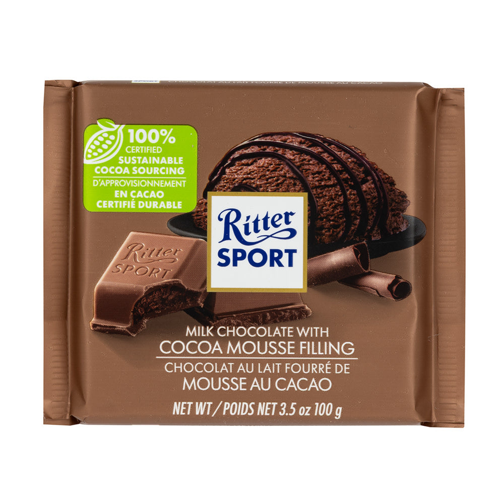 Wholesale Ritter Sport Milk Chocolate With Cocoa Mousse 3.5 Oz Bar- Bulk
