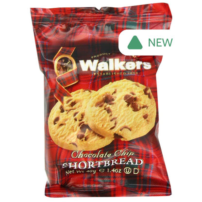 Wholesale Walkers Chocolate Chip Shortbread Twin Pack 1.4 Oz- Bulk