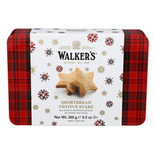 Wholesale Walkers - Festive Shorbread Stars Tin - 9.2Oz- Bulk