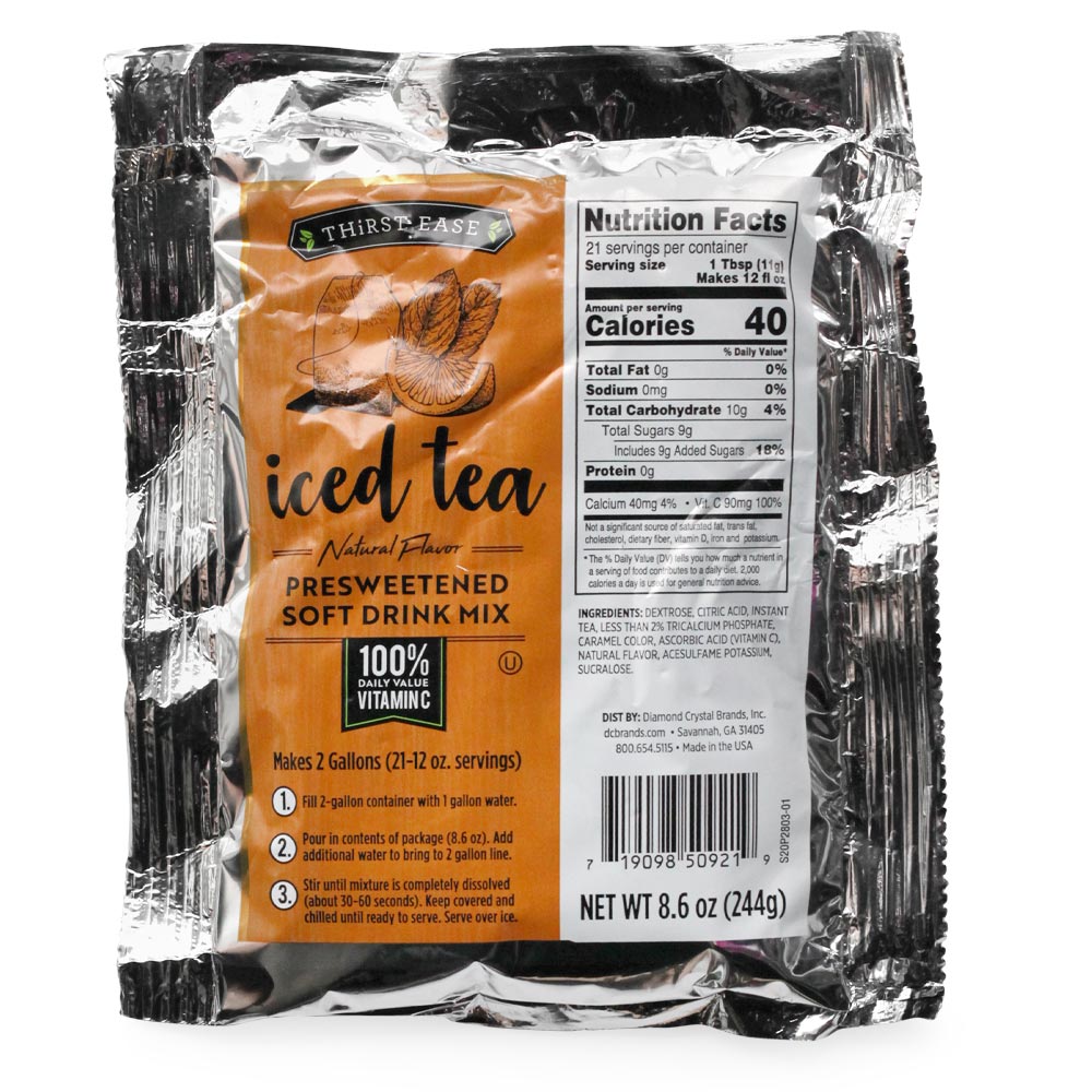 Wholesale Thirst Ease Case Lemon & Sugar Iced Tea Mix- Bulk