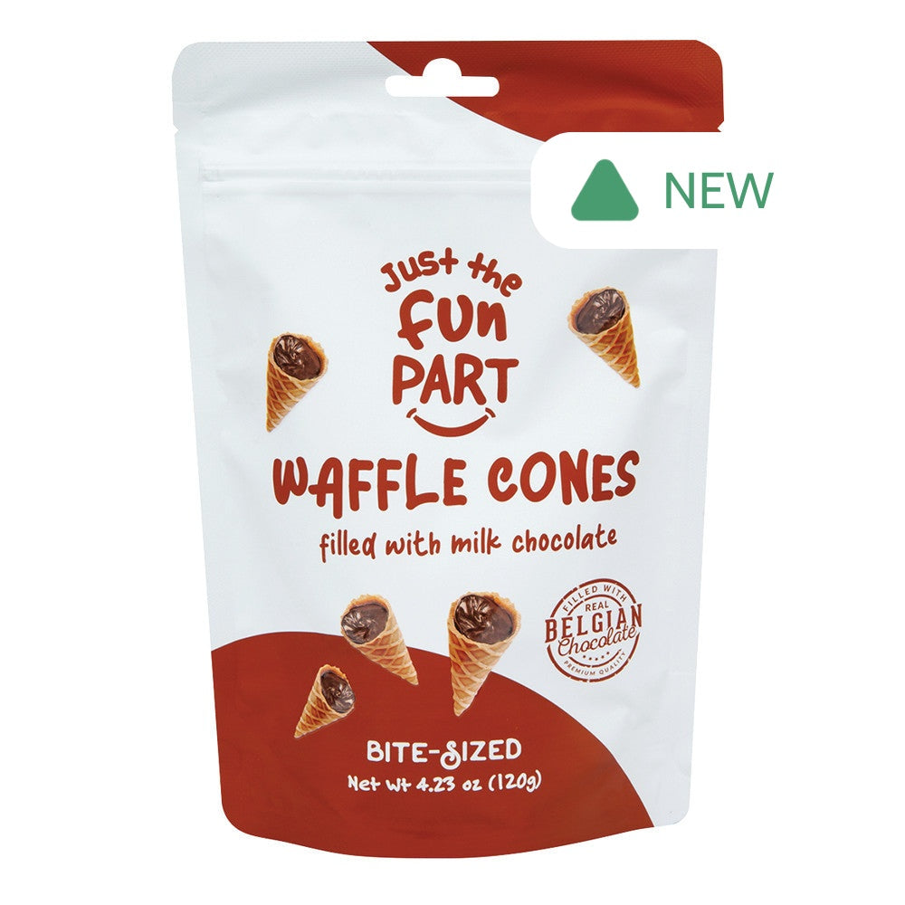 Wholesale Just The Fun Part Milk Chocolate Mini Waffle Cones 4.23 Oz Peg Bag- Bulk