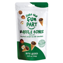 Wholesale Just The Fun Part Bite Sized Waffle Cones Filled With Hazelnut Cream & Milk Chocolate 4.23 Oz Peg Bag- Bulk