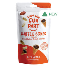 Wholesale Just The Fun Part Waffle Cones Filled With Peanut Butter & Milk Chocolate 4.23 Oz Peg Bag- Bulk