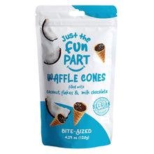 Wholesale Just The Fun Part Bite Sized Waffle Cones Filled With Coconut Flakes & Milk Chocolate 4.23 Oz Peg Bag- Bulk