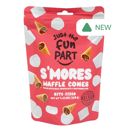 Wholesale Just The Fun Part Mini S'Mores Waffle Cones 4.23 Oz Pouch- Bulk