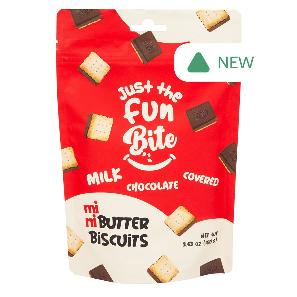 Wholesale Just The Fun Bite Mini Butter Biscuits Milk Chocolate 3.53 Oz- Bulk