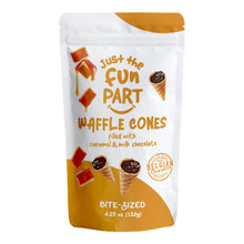 Just The Fun Part Caramel Milk Chocolate Waffle Cones 4.23 Oz Bag