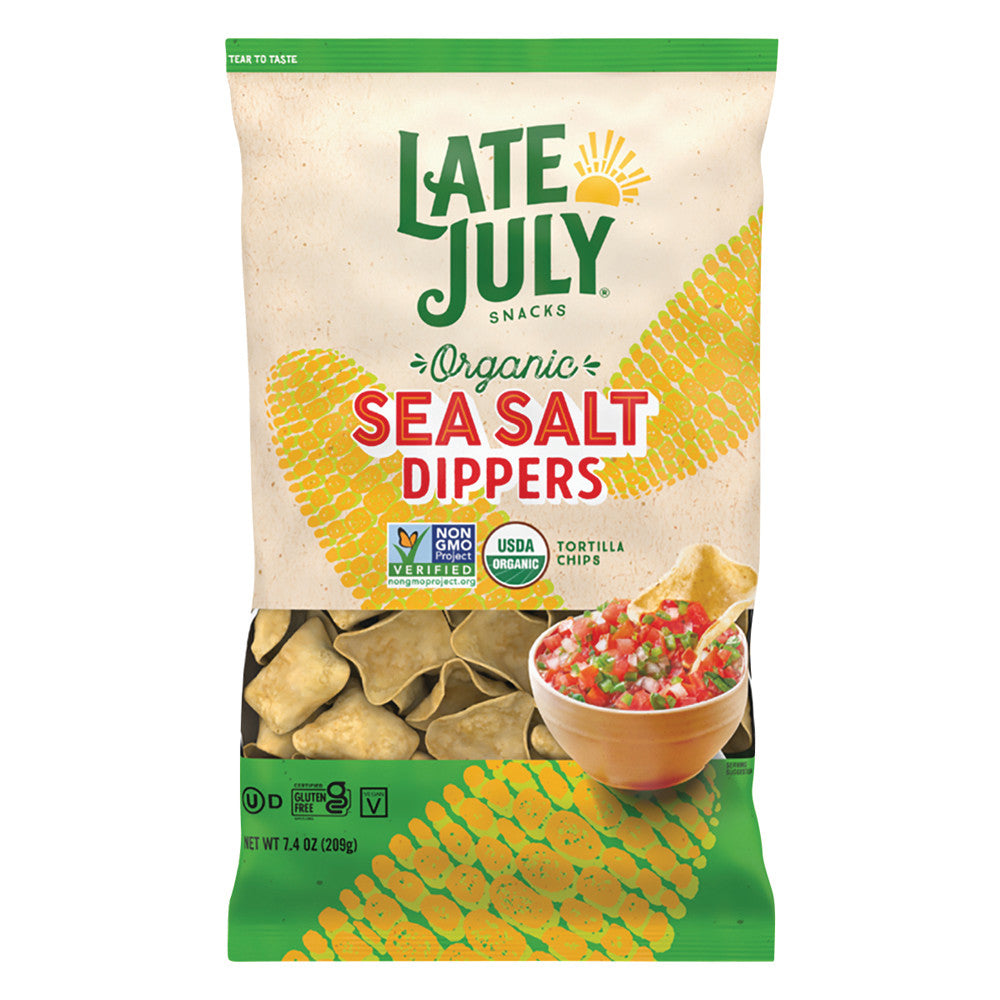 Wholesale Late July Sea Salt Dippers Tortillas 7.4 Oz Bag- Bulk