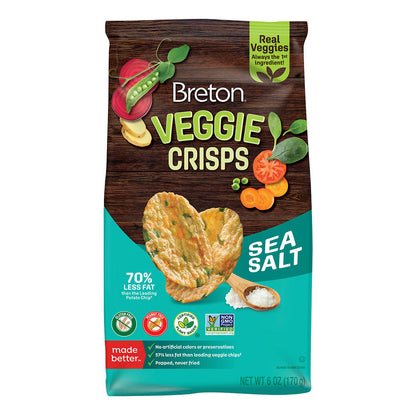 Wholesale Breton Sea Salt Veggie Crisps Bag- Bulk