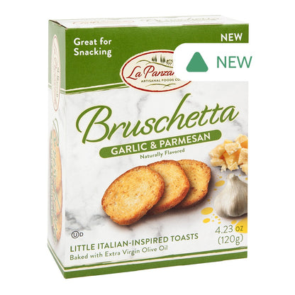 Wholesale La Panzanella Garlic & Parmesan Bruschetta Toasts 4.23 Oz Box- Bulk