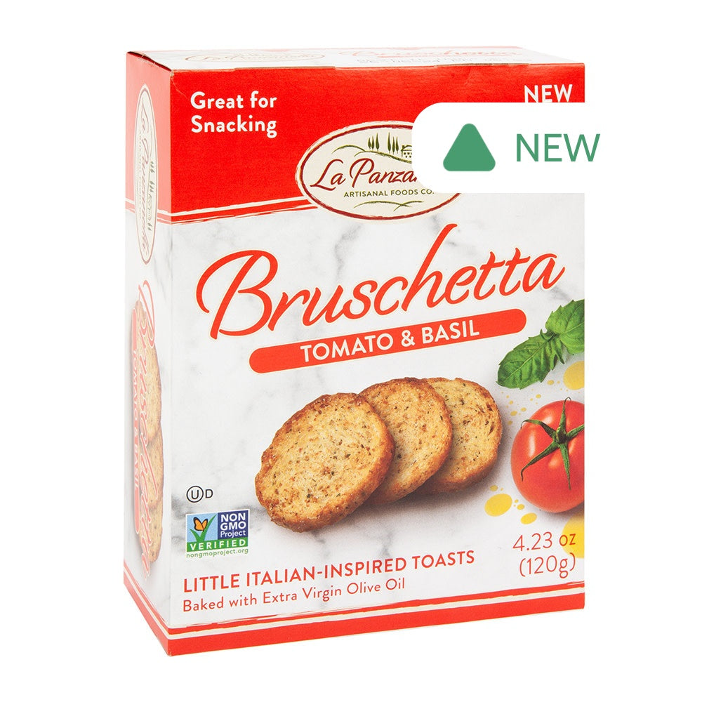 Wholesale La Panzanella Tomato & Basil Bruschetta Toasts 4.23 Oz Box- Bulk