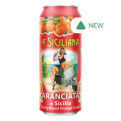 Wholesale A'Siciliana Blood Orange Soda 6 Pack 11.5 Oz Can- Bulk