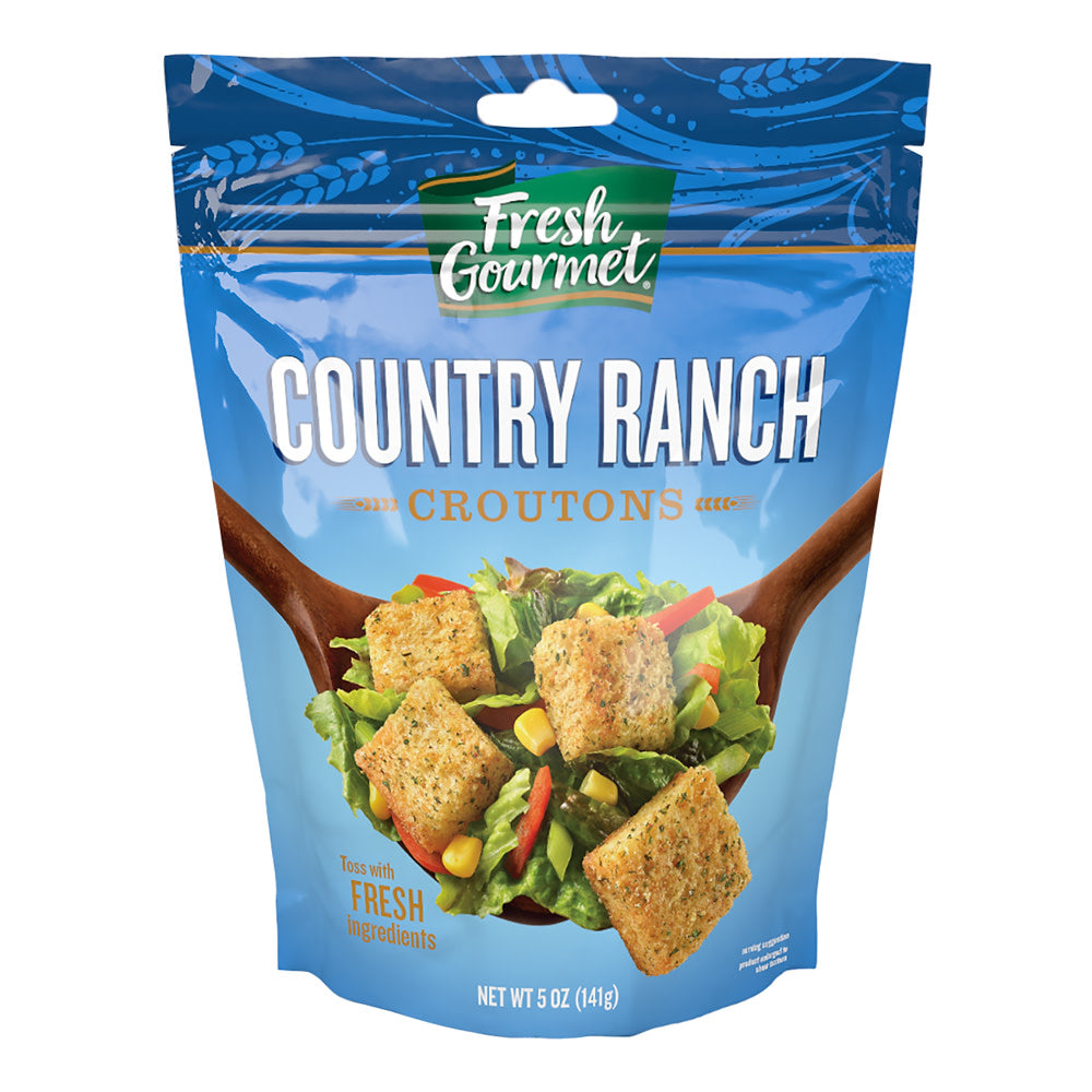 Wholesale Fresh Gourmet Country Ranch Croutons 5 Oz Pouch- Bulk