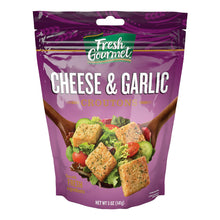 Wholesale Fresh Gourmet Cheese & Garlic Croutons 5 Oz Pouch- Bulk