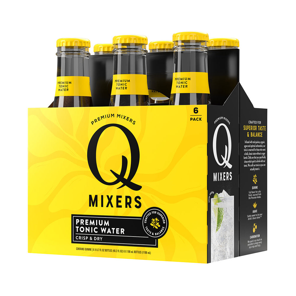 Wholesale Q Mixers Premium Tonic Bottle 6 Count 6.7 Oz- Bulk