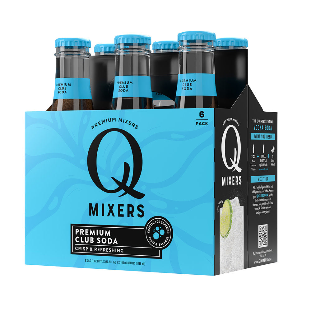 Wholesale Q Mixers Club Soda Bottle 6 Count 6.7 Oz- Bulk