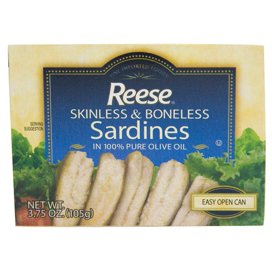 Reese Skinless And Boneless Sardines In Olive Oil 3.75 Oz