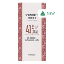 Wholesale Scharffen Berger 41% Cacao Milk Chocolate Toasted Coconut Coffee 3 Oz Bar- Bulk