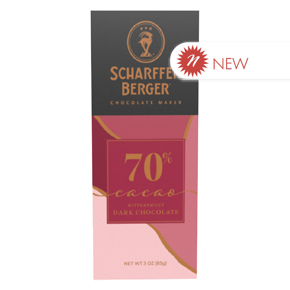 Wholesale Scharffen Berger - 70% Btrs Dark Chocolate Bar - 3Oz- Bulk