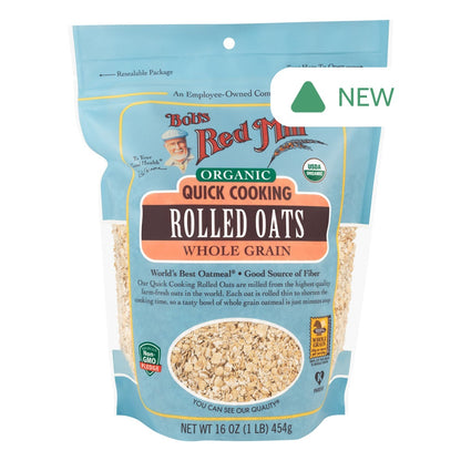 Wholesale Bob'S Red Mill Organic Quick Cooking Rolled Oats 16 Oz Pouch- Bulk