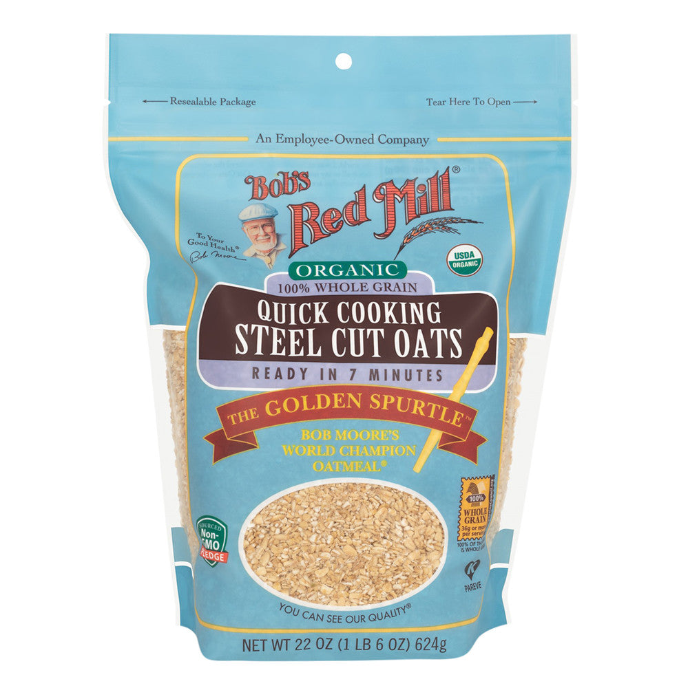 Wholesale Bob'S Red Mill Organic Quick Cook Steel Cut Oats 22 Oz Pouch- Bulk