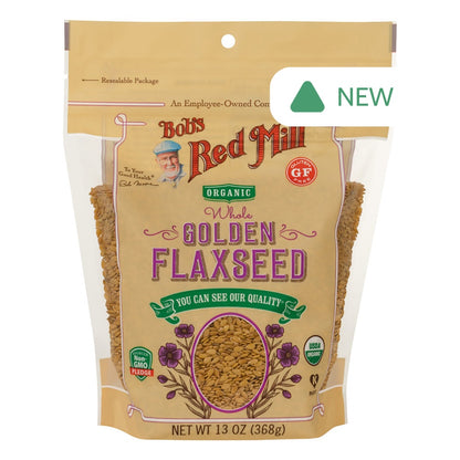 Wholesale Bob'S Red Mill Organic Golden Flaxseed 13 Oz Pouch- Bulk