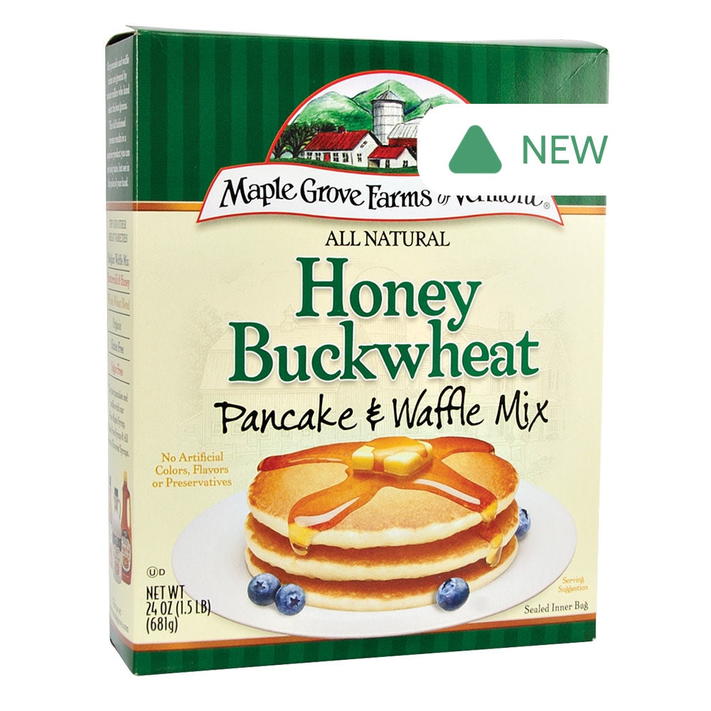Wholesale Maple Grove Farms All Natural Honey Buckwheat Pancake & Waffle Mix 24 Oz Box- Bulk