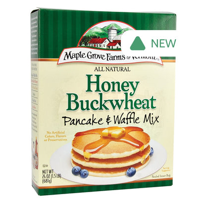 Wholesale Maple Grove Farms All Natural Honey Buckwheat Pancake & Waffle Mix 24 Oz Box- Bulk